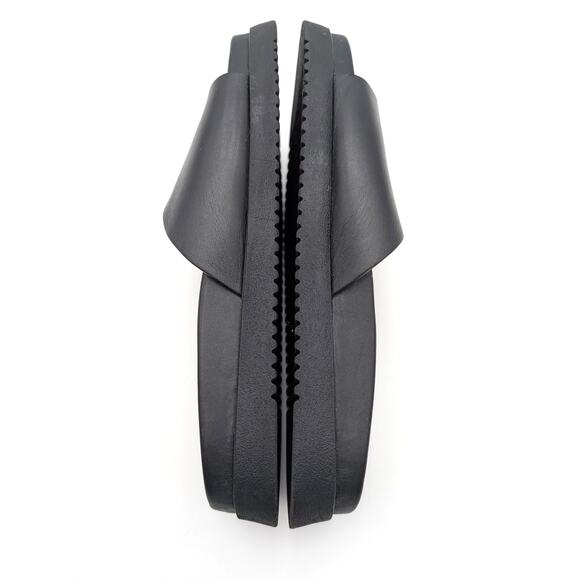 Steve Madden Mandie Slide Sandals Women's Leather Black/Gold Size US8M EU38.5 - Picture 6 of 11